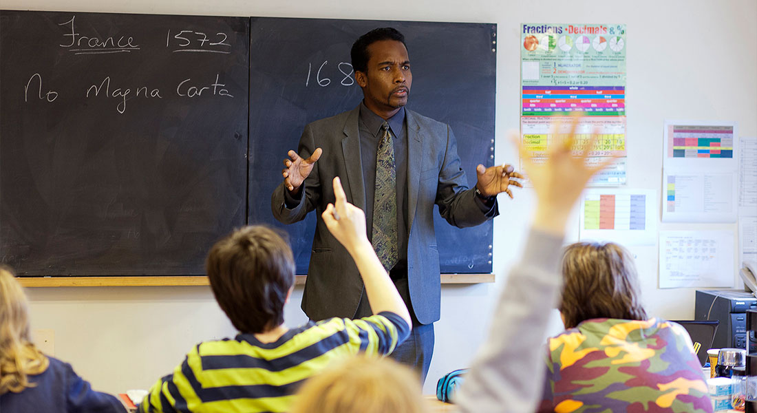 Teacher in classroom